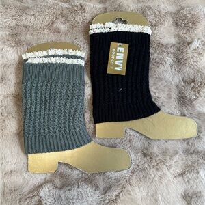 Envy Women's Boot Socks - Black and Gray